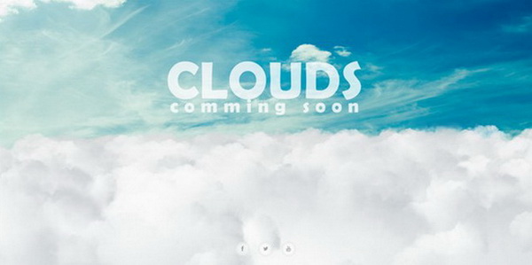 Clouds 3d Interactive Coming Soon Page