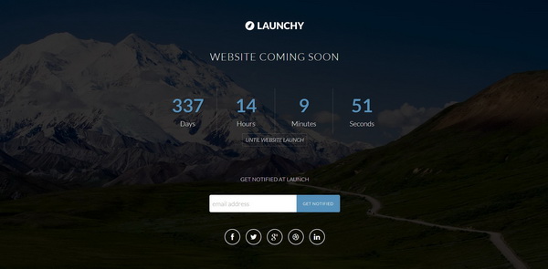 Launchy Responsive Coming Soon Template