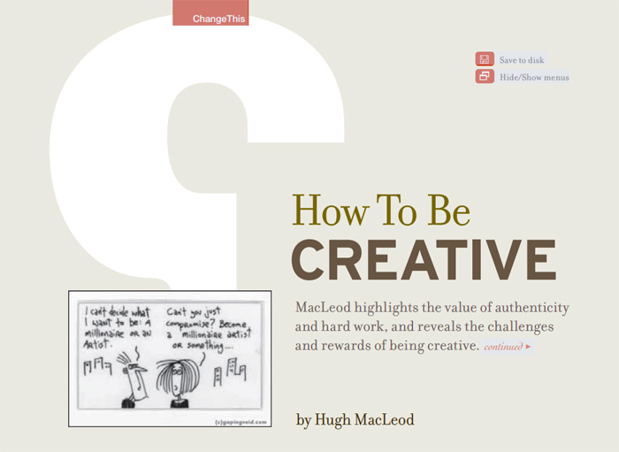 How To Be Creative