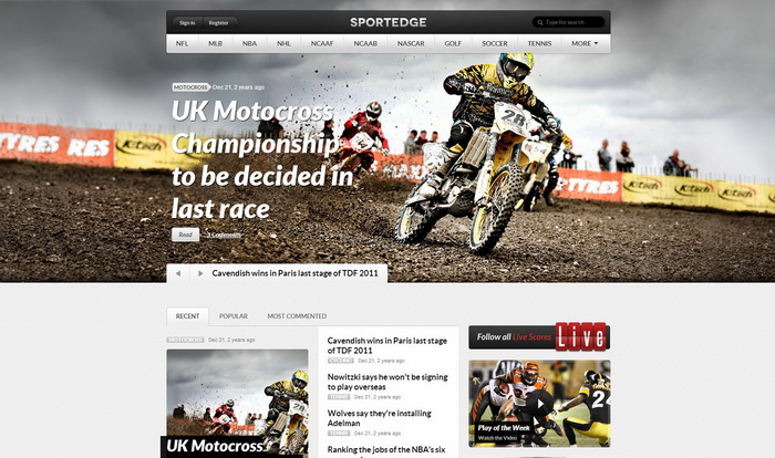 Sportedge WordPress Theme
