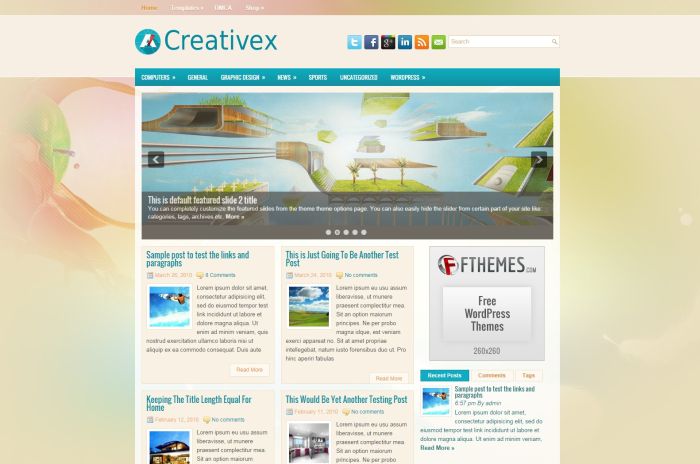 Creativex WordPress Theme