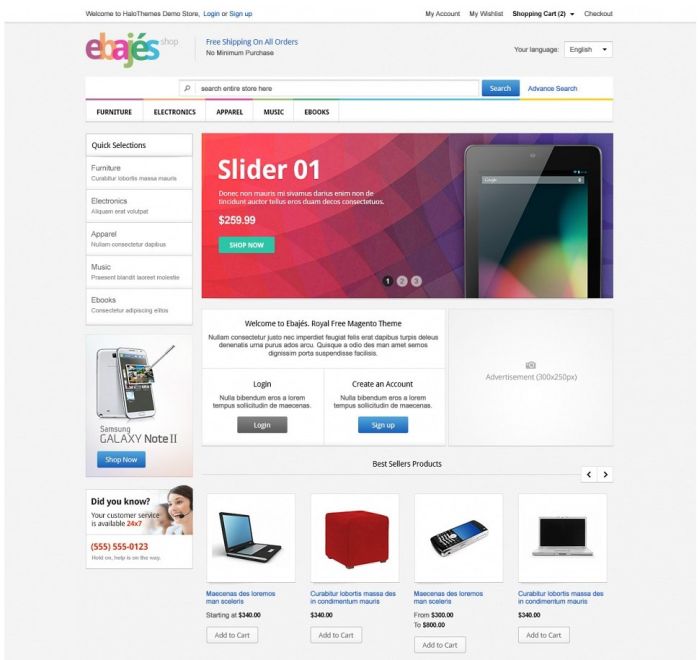 Responsive Electronics Magento Theme