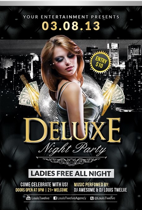 Delux Night Flyer Template