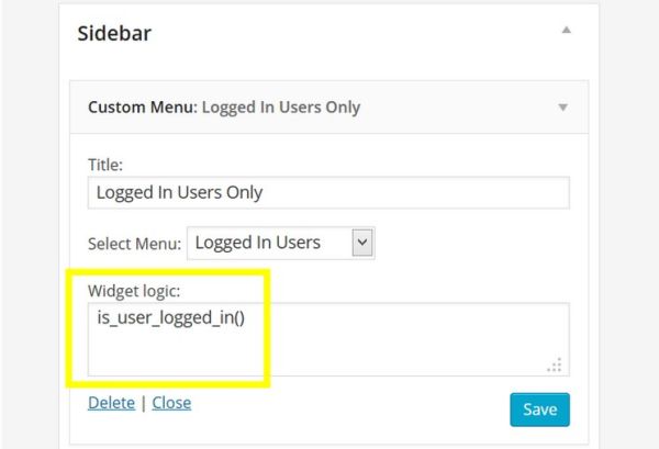 How to Show WordPress Widgets Only to Logged In Users