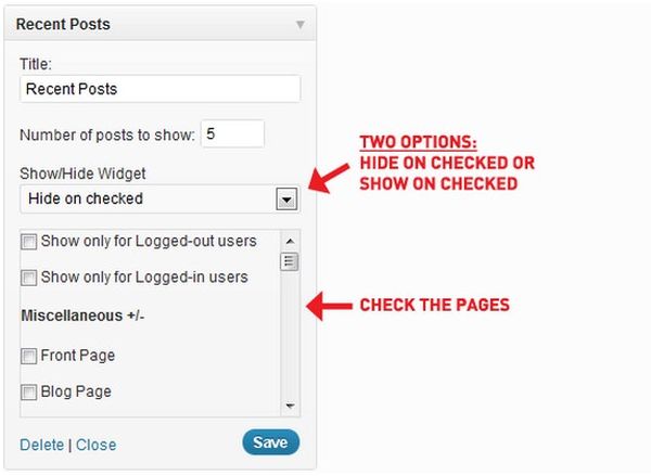 How to Show or Hide Widgets on Specific WordPress Pages