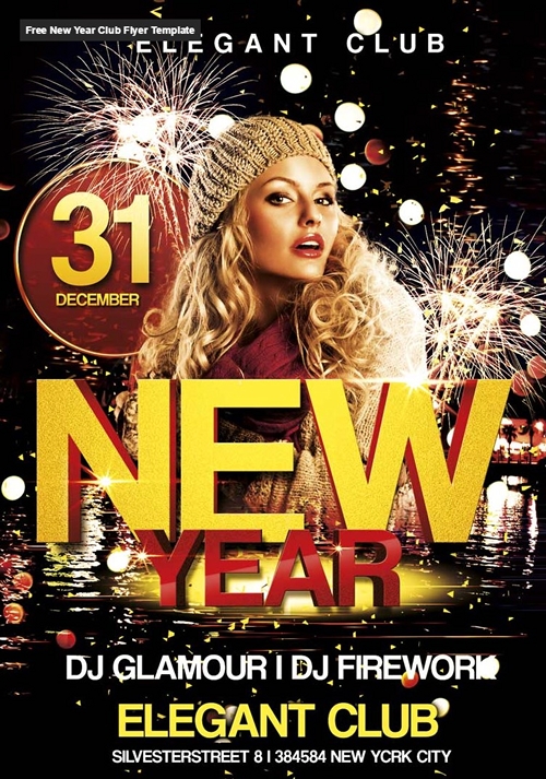 New Year Club Flyer Template