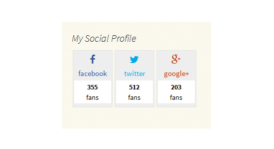 Social Profile Widget