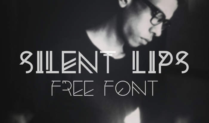silent lips experimental free font