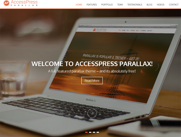 accesspress parallax free business wordpress theme