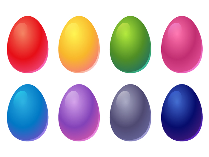 free vector easter eggs