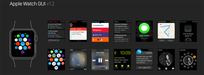 free apple watch ui kit sketch resource