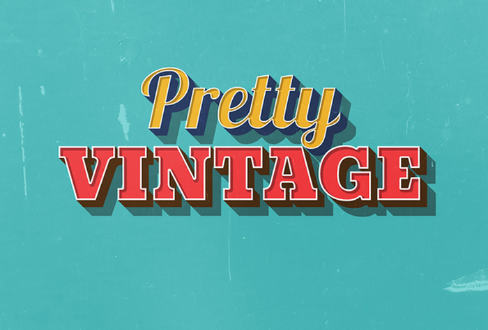 free pretty vintage text effect