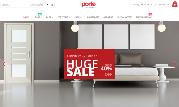 porto responsive ecommerce wordpress theme